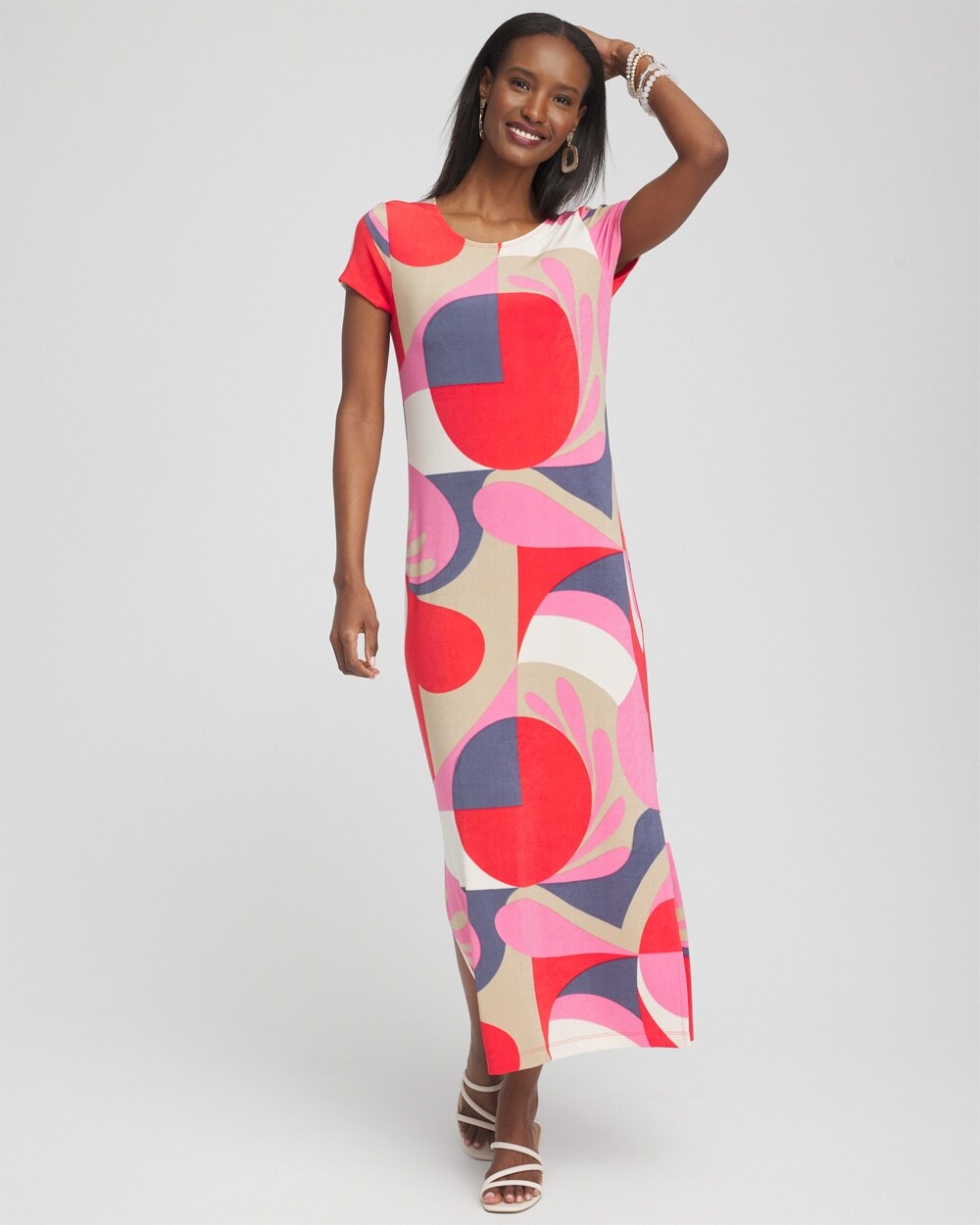 Petite Travelers&#8482; Abstract Maxi Dress