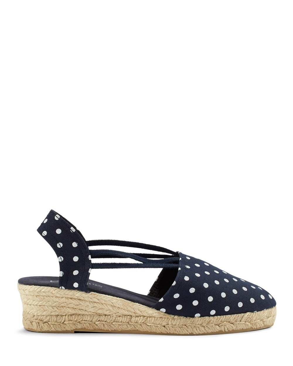 Dot Blue and White Espadrille Sandals