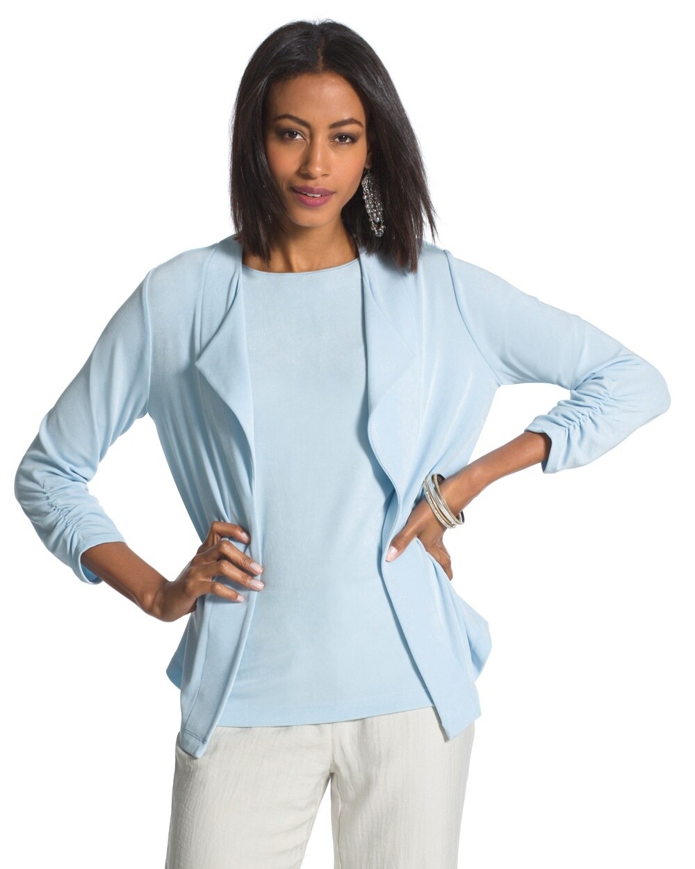Travelers Classic Ruched-Sleeve Jacket