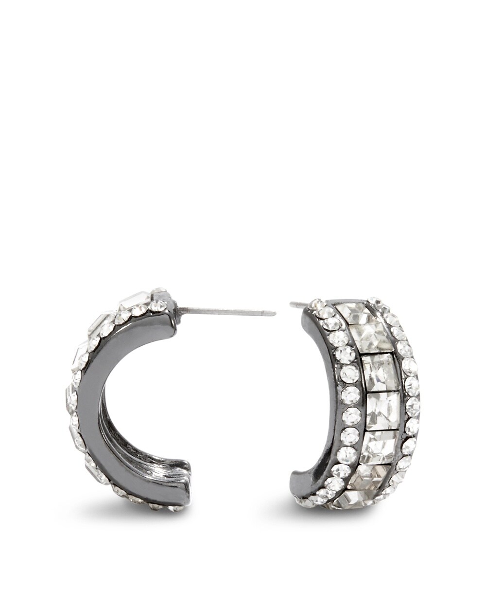 Chandra Crystal Hoop Earrings
