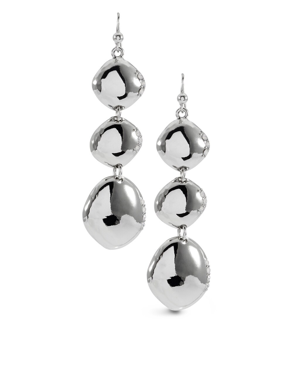 Karley Silver Triple Drop Earrings