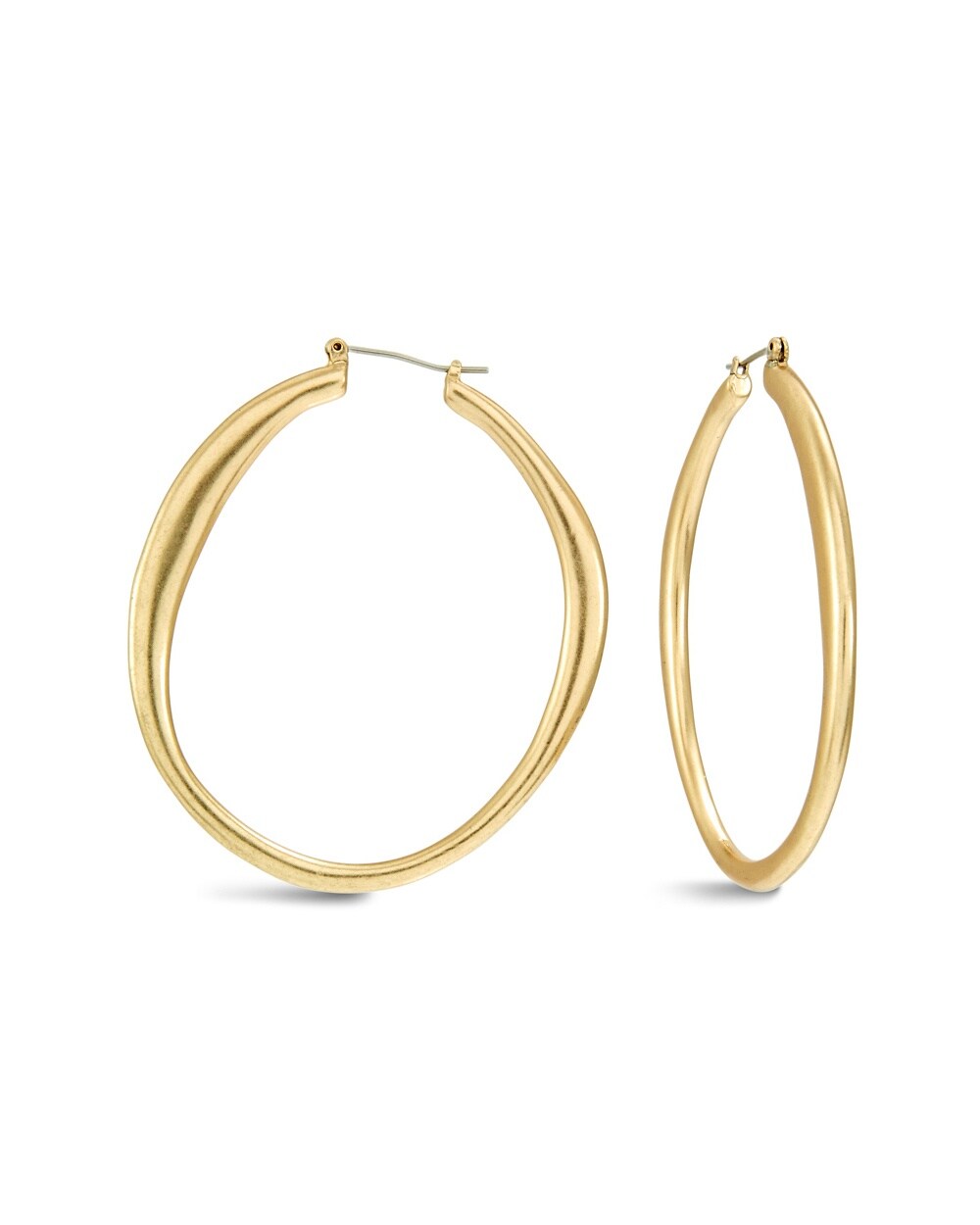 Kelli Large Gold-Tone Hoop Earrings