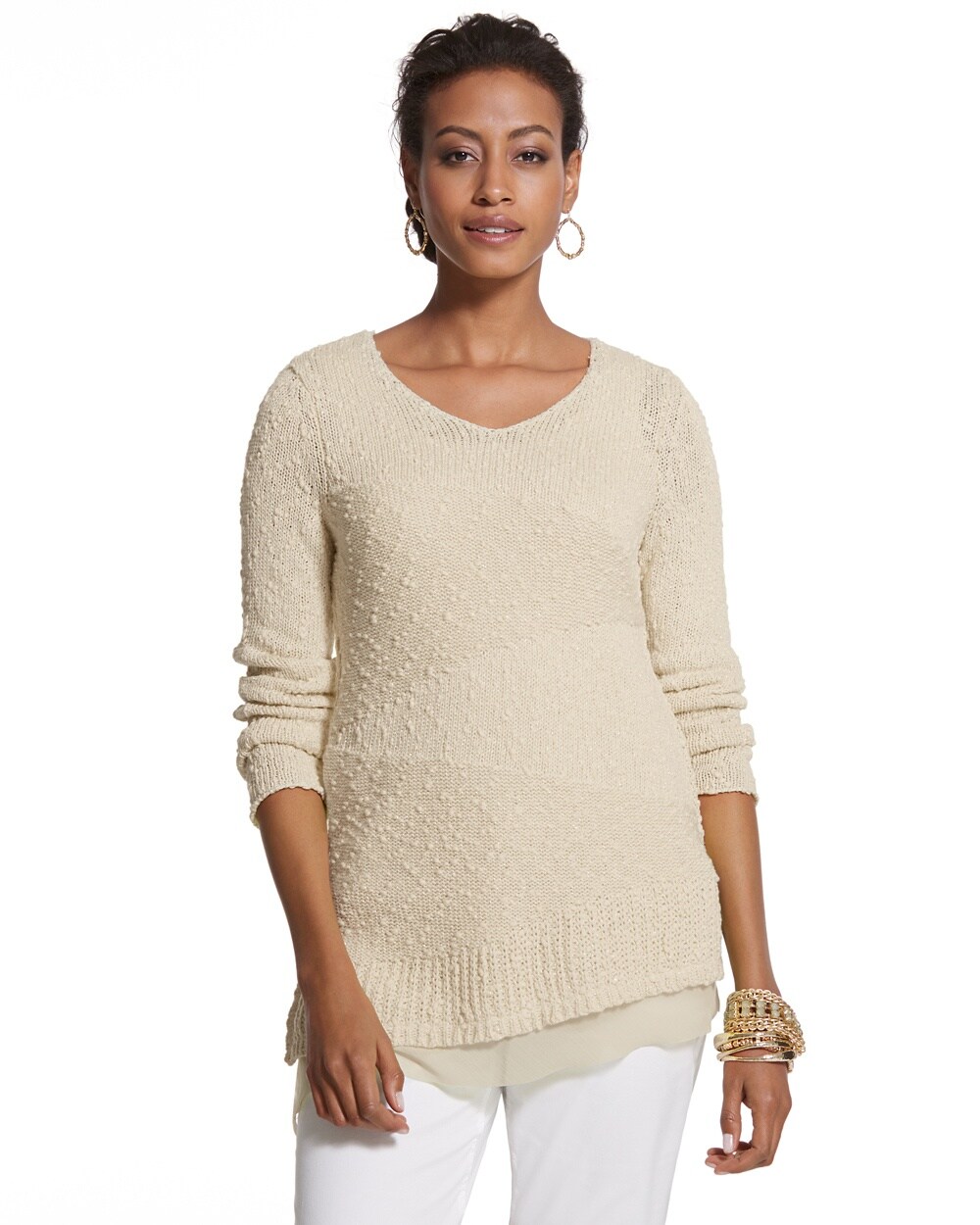 Asymmetrical Hem Abby Pullover Sweater