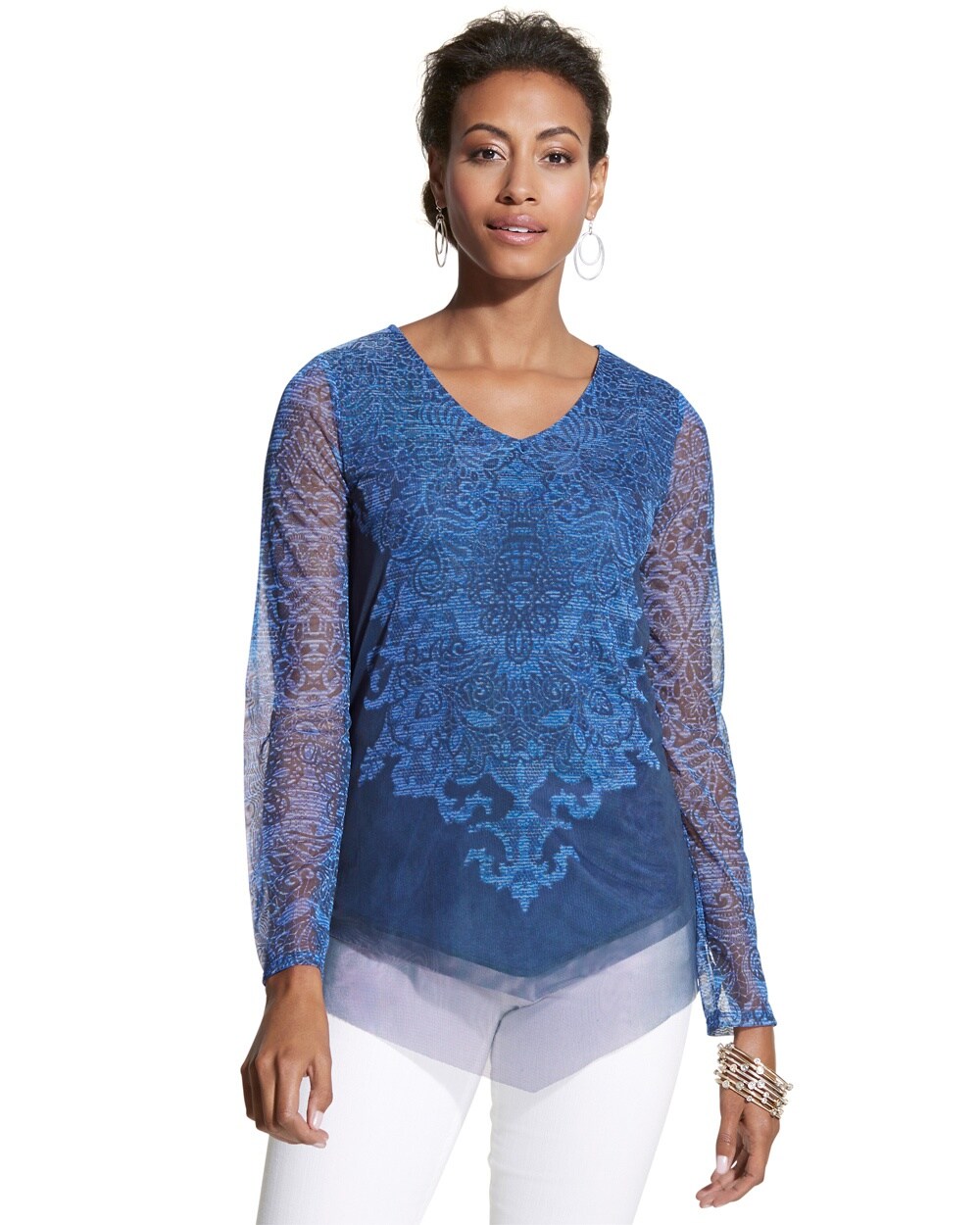 Textured Lace Charm Top