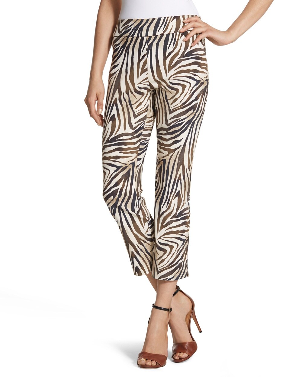 So Slimming Zebra-Print Crop Pants