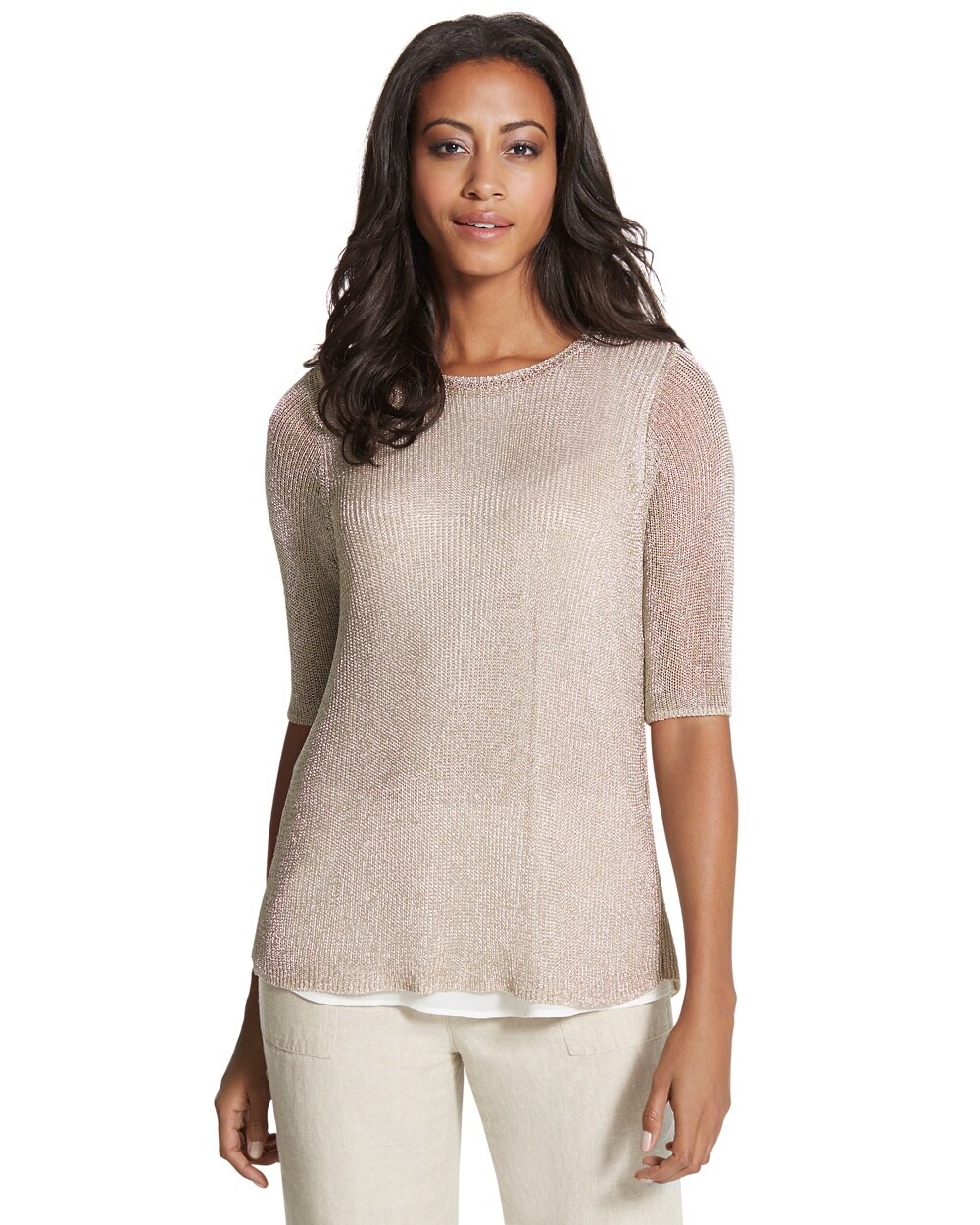 Metallic Mix Ainsley Pullover Sweater