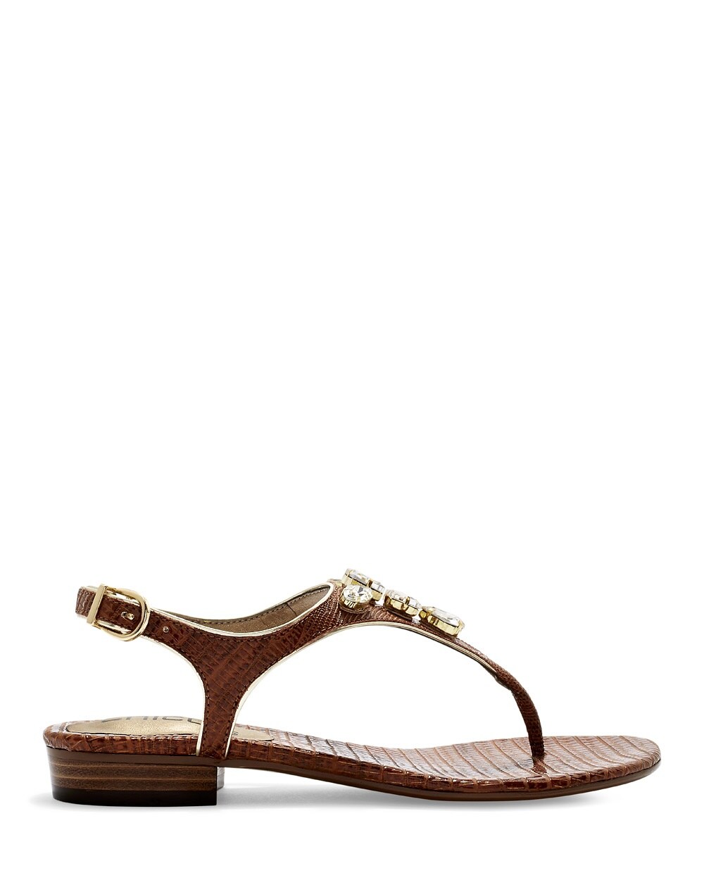 Yaffa Embellished Brown Sandals