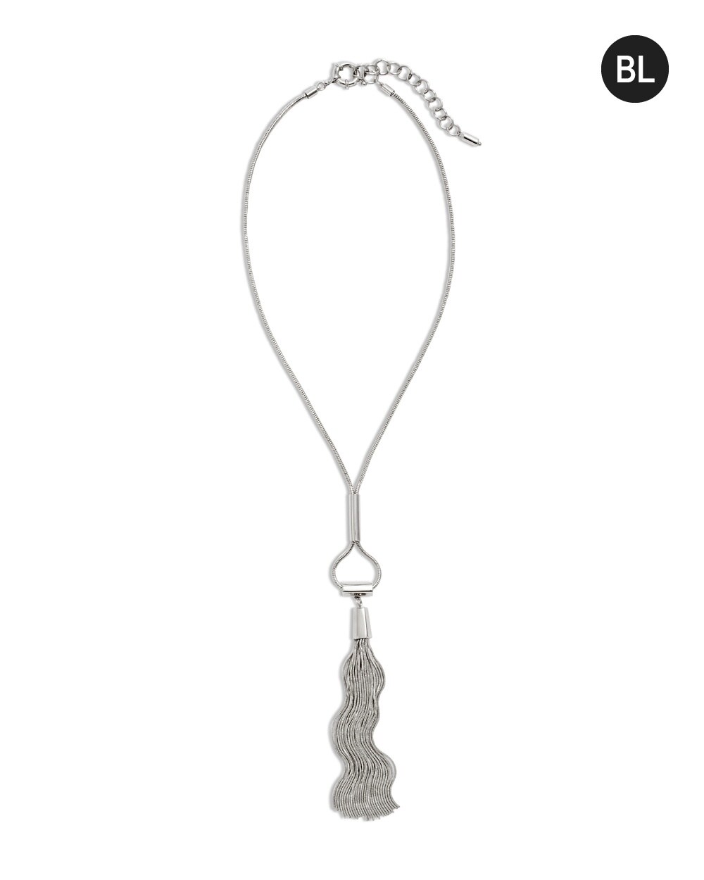 Black Label Long Tassel Necklace