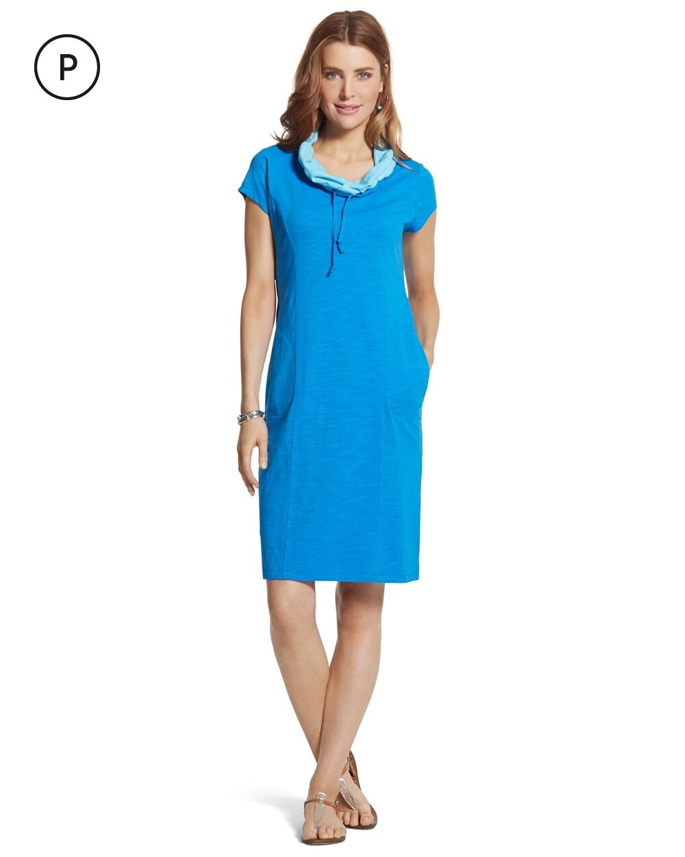 Zenergy Petite Shea Knit Bi-Color Dress