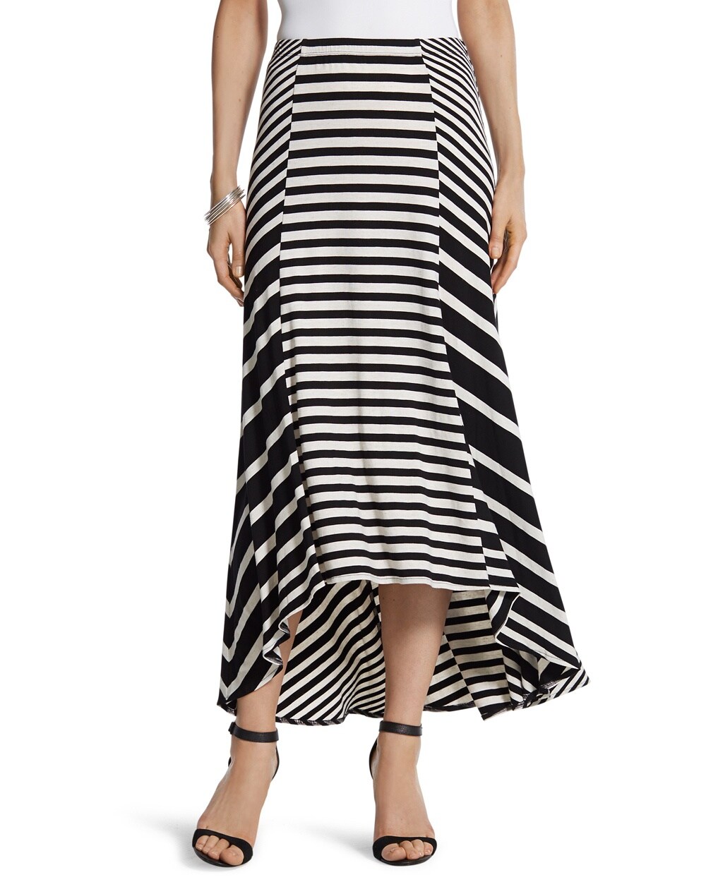 Mixed Stripe Maxi Skirt