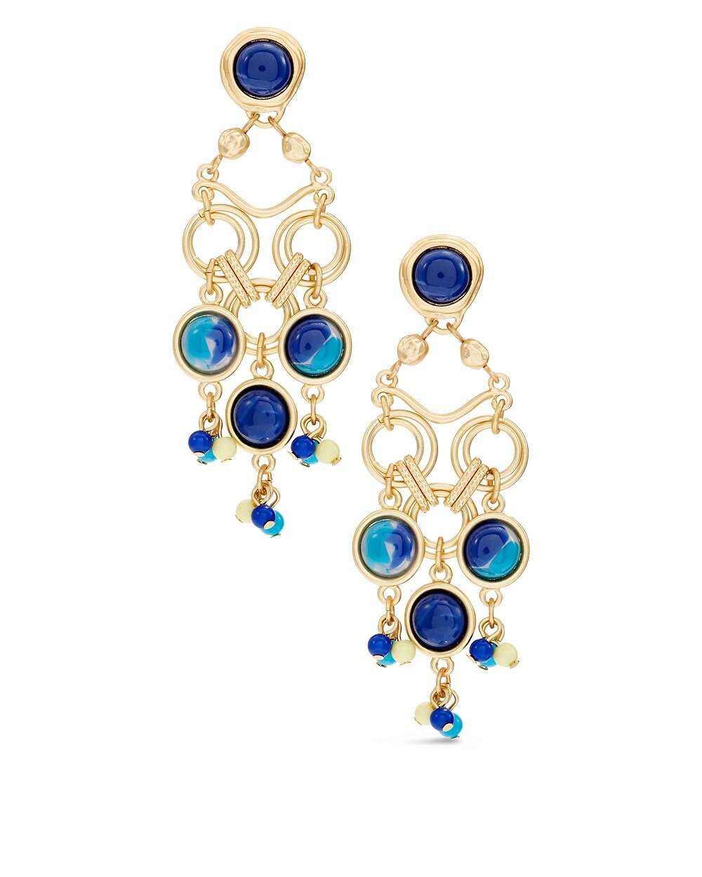 Lora Blue Chandelier Earrings