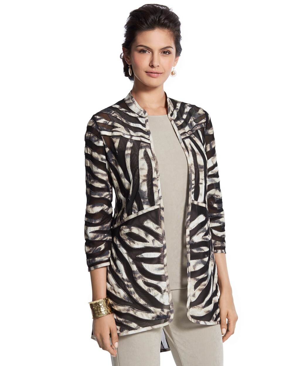 Travelers Collection Tiger-Striped Jacket