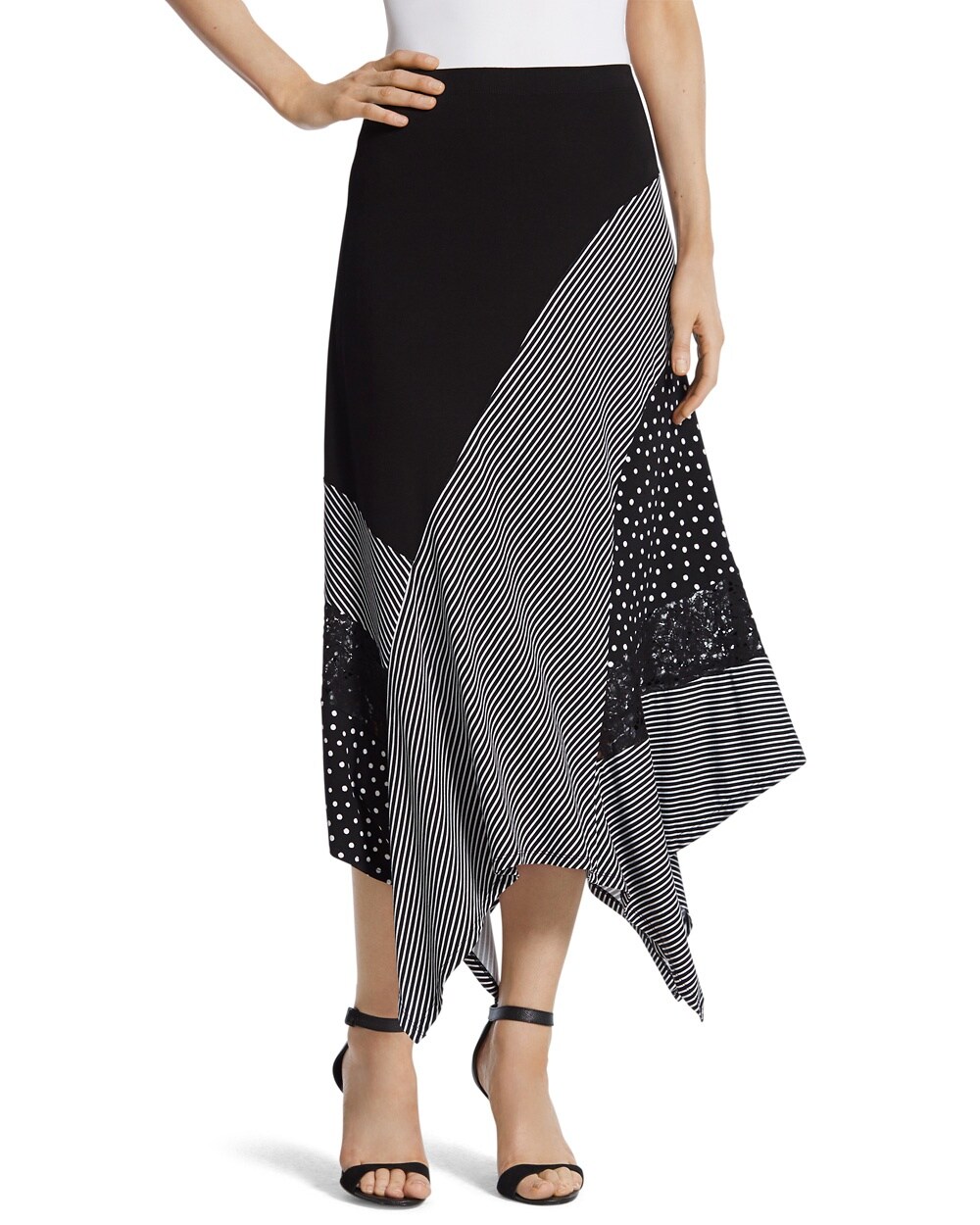 Dots and Stripes Maxi Skirt