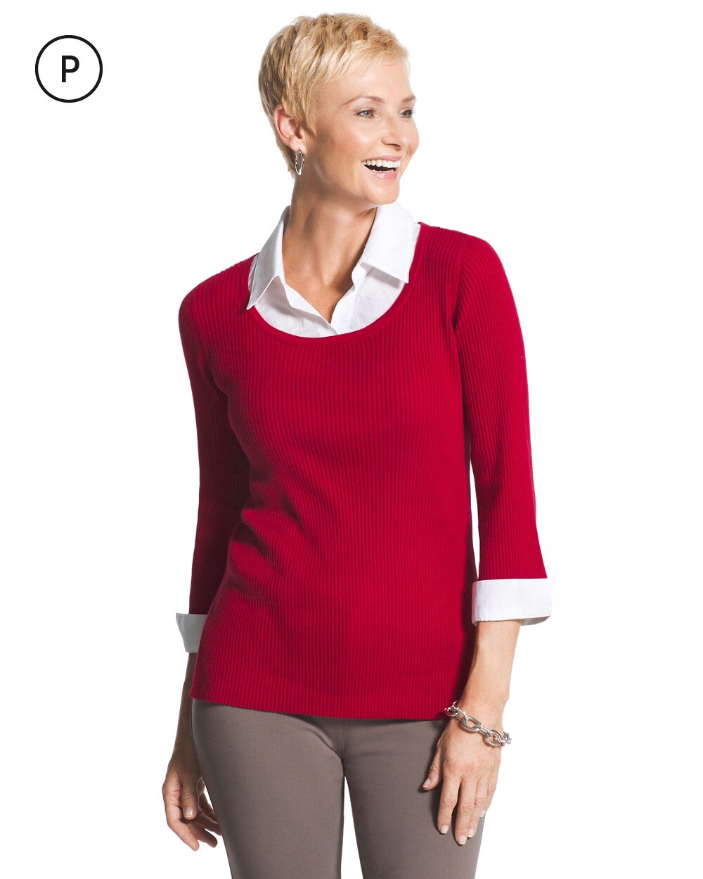 Petite Brittany Two-In-One Sweater