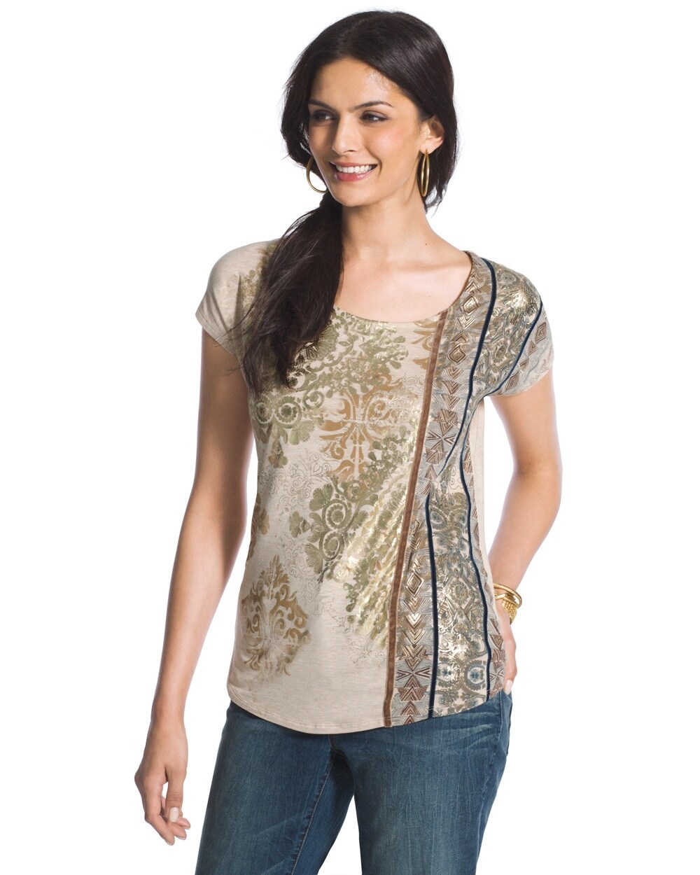 Stamped Medallions Silvia Top
