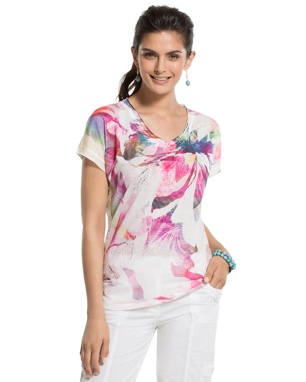 Abstract Leanne Floral Tee