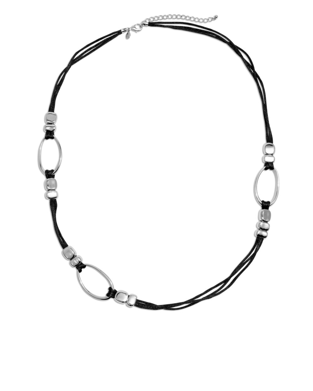 Rosalyn Silver-and-Black Necklace