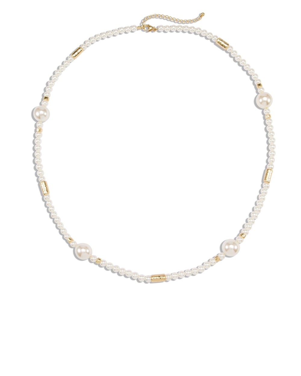 Aster Simulated Pearl Necklace