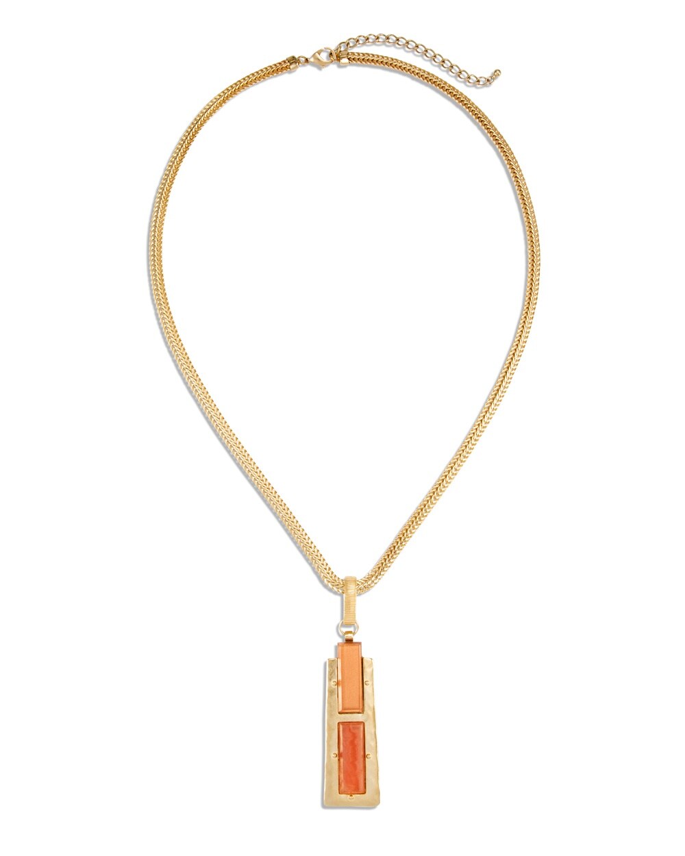 Norma Orange Pendant Necklace