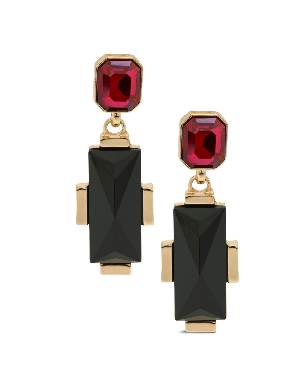 Jenell Red Drop Earrings