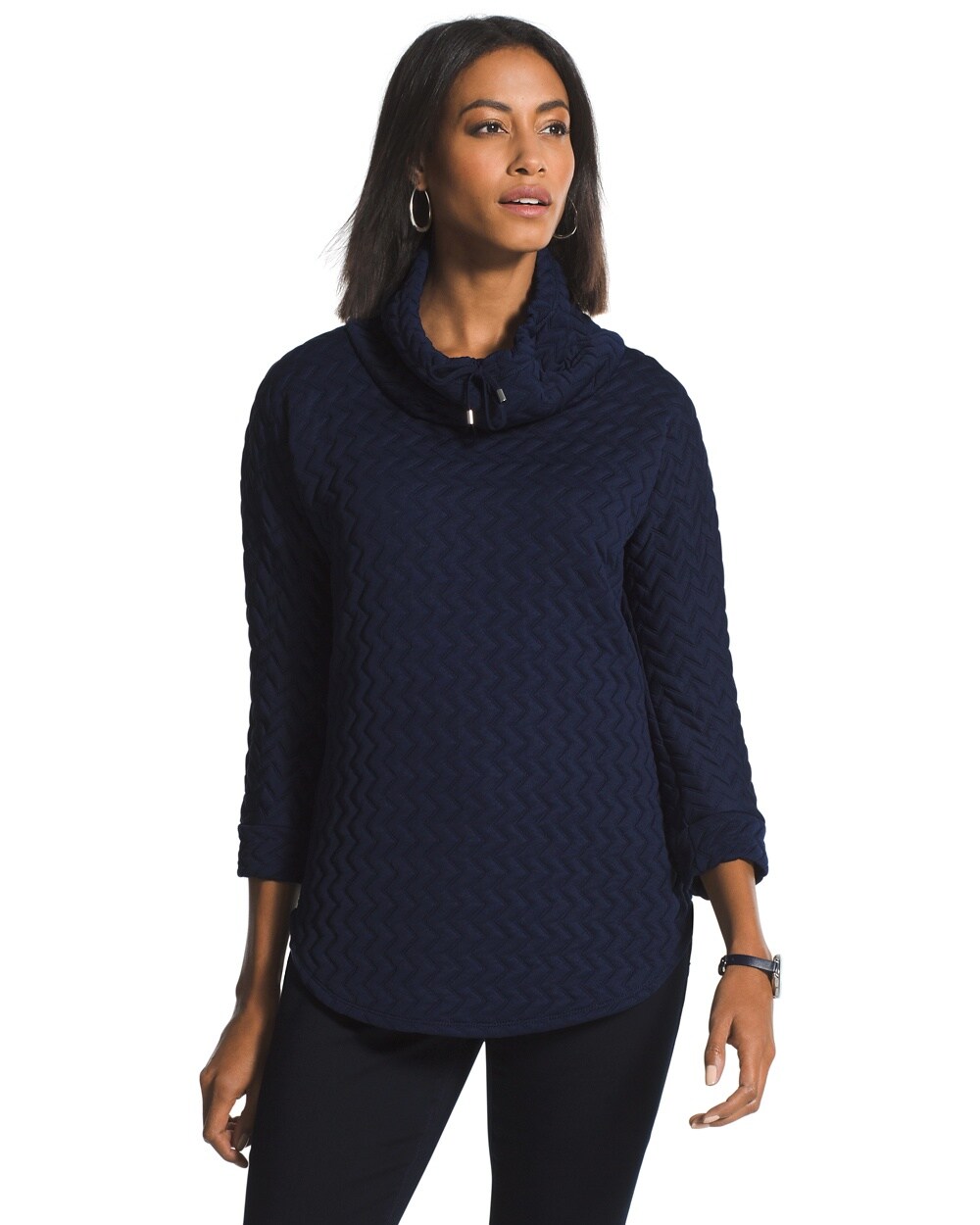 Zenergy Fabianne Textured Navy Sweater
