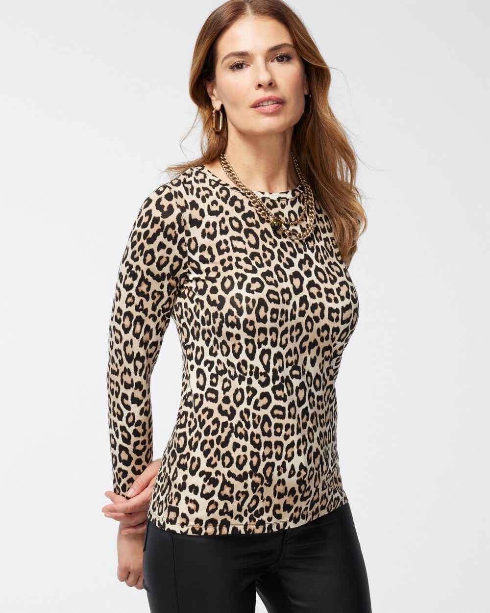 Touch of Cool Cheetah Print Layering Tee