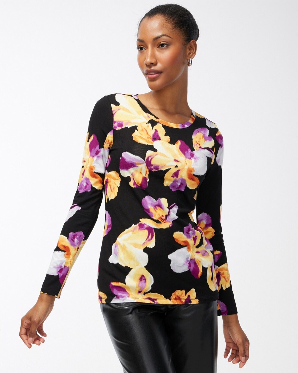 Touch of Cool Floral Layering Tee