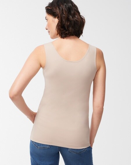 Shop Chico's Microfiber Tank Top In Neutral Size 16/18 |