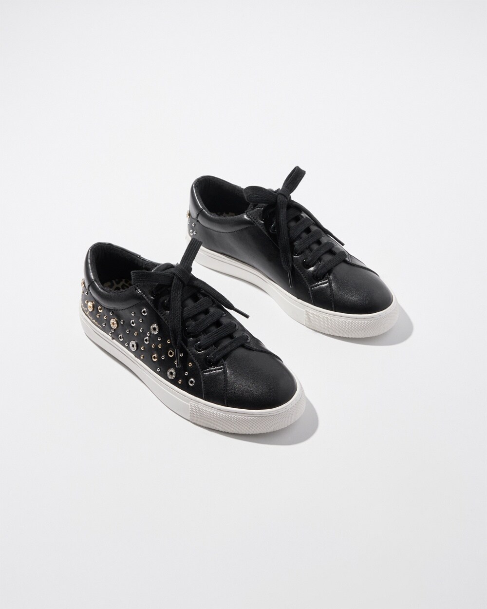 Leather Studded Sneakers