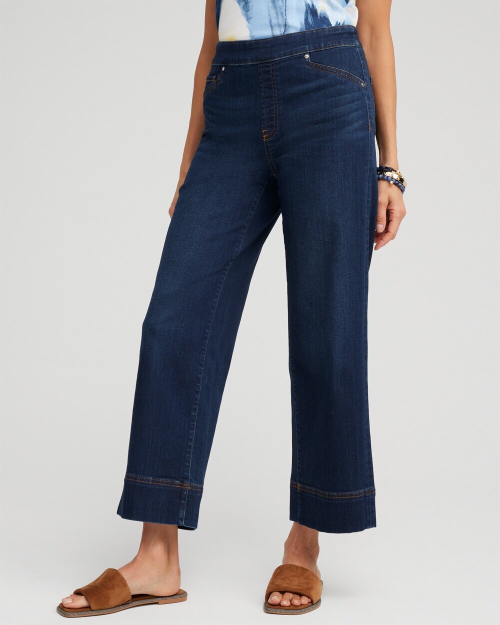 Petite Pull-On Wide Leg Crops