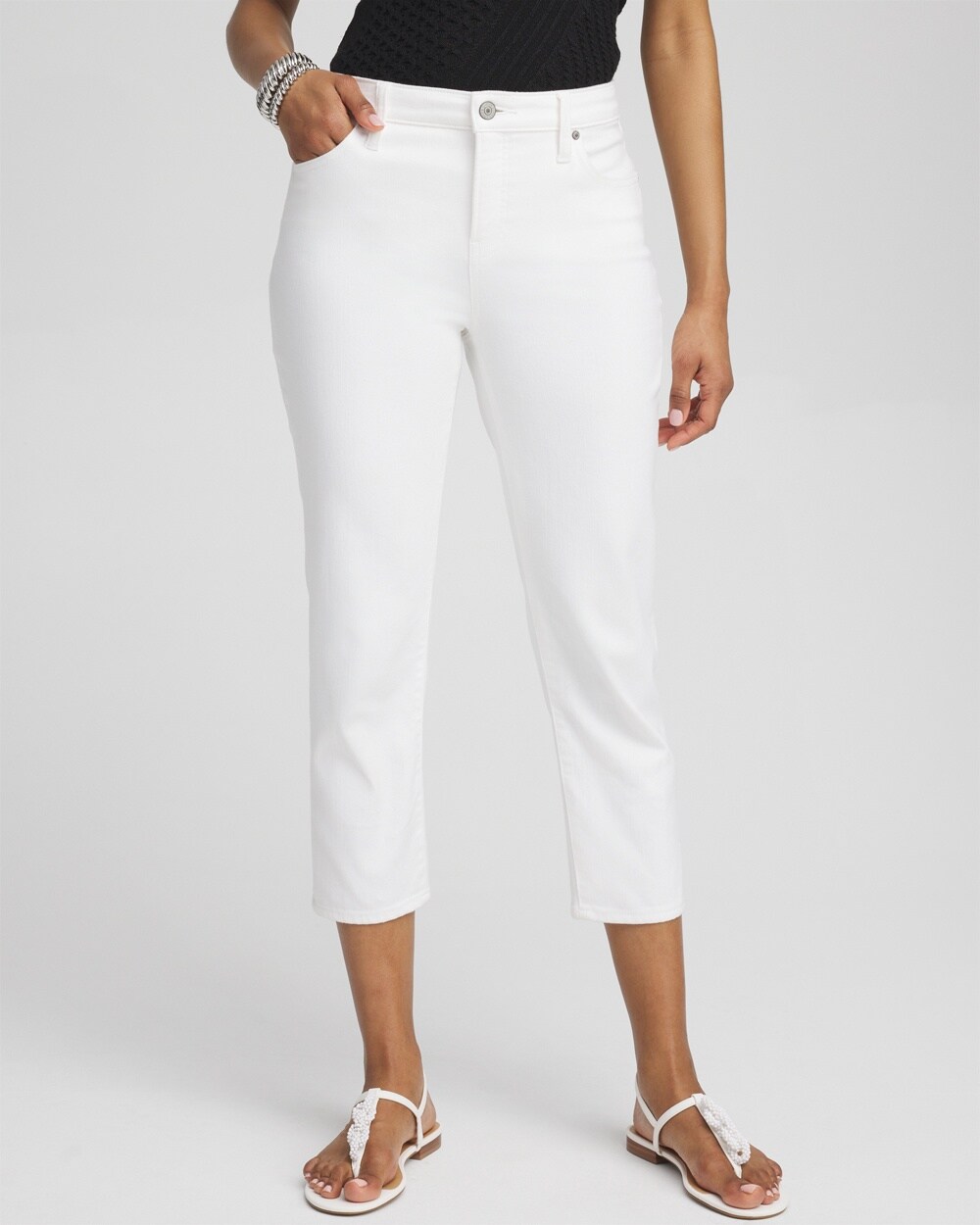 No Stain Girlfriend Cropped Jeans