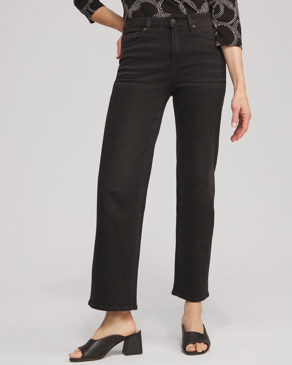 Petite High Rise Straight Jeans
