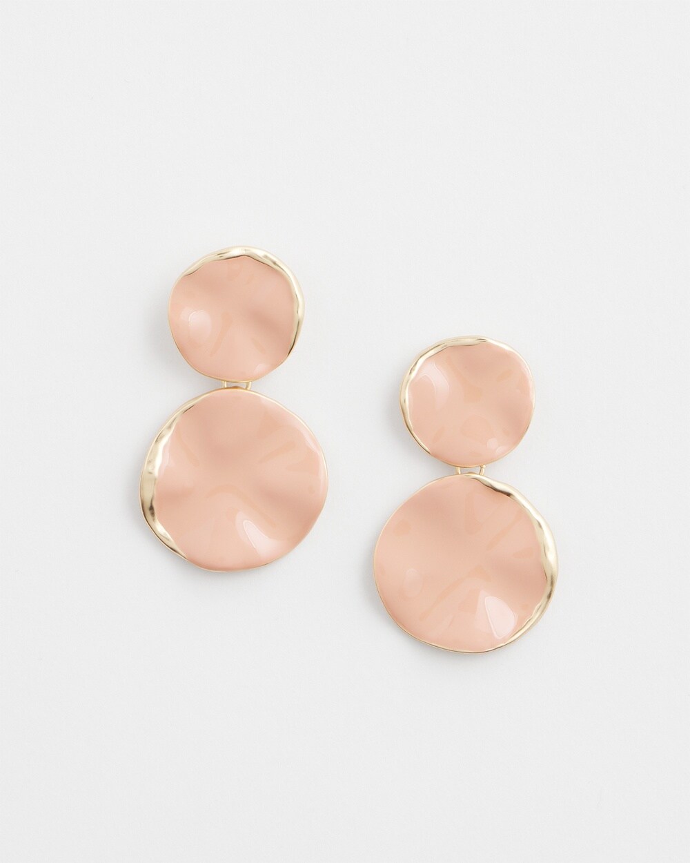 Pink Round Drop Earrings