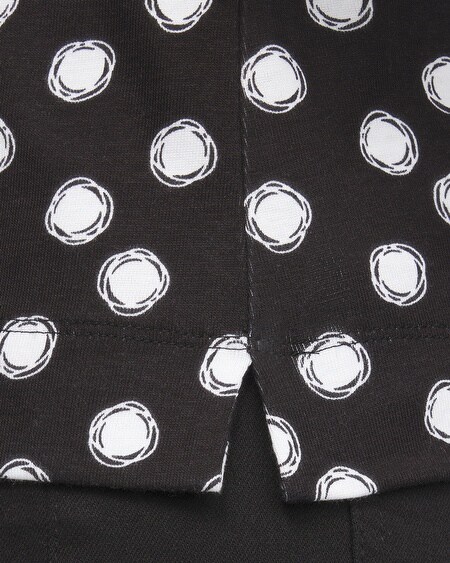 Shop Chico's Polka Dot Everyday Elbow Sleeve Tee In Black Size 16/18 |
