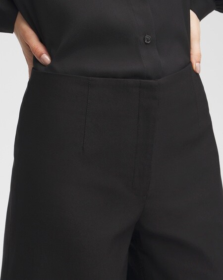 Shop Chico's Wide Leg Cropped Pants In Black Size 10 Short |  Black Label