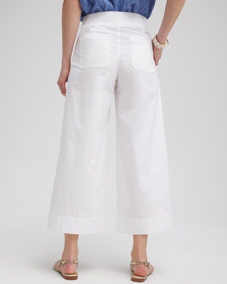 Shop Chico's Poplin Culotte Pants In White Size 0/2 |
