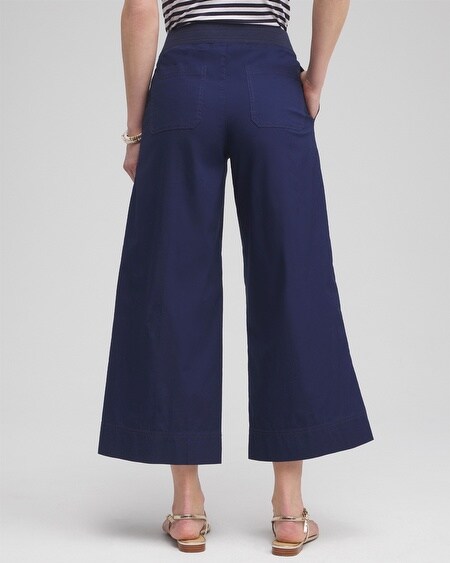 Shop Chico's Poplin Culotte Pants In Victory Blue Size 0/2 |