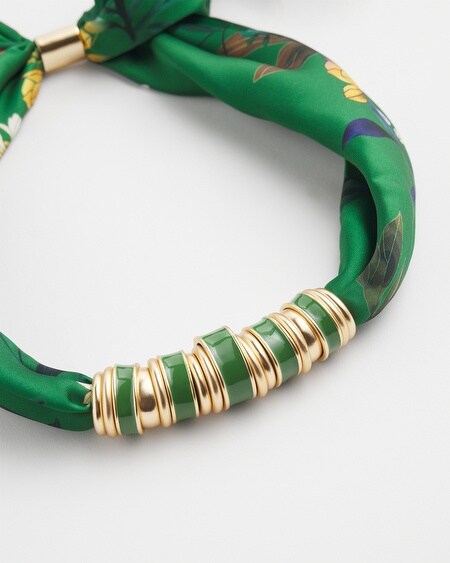 Shop Chico's Adjustable Scarf Necklace |  In Green