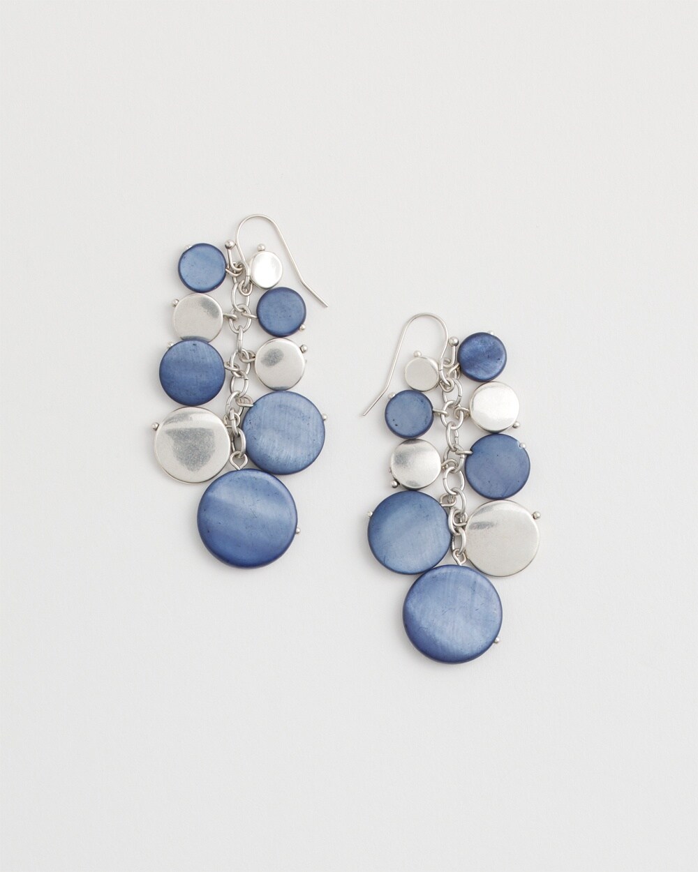 Blue Shell Cluster Earrings