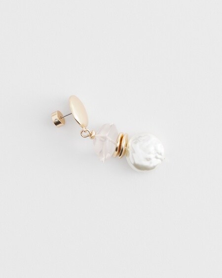 Shop Chico's Faux Pearl Drop Earrings |  In Gold