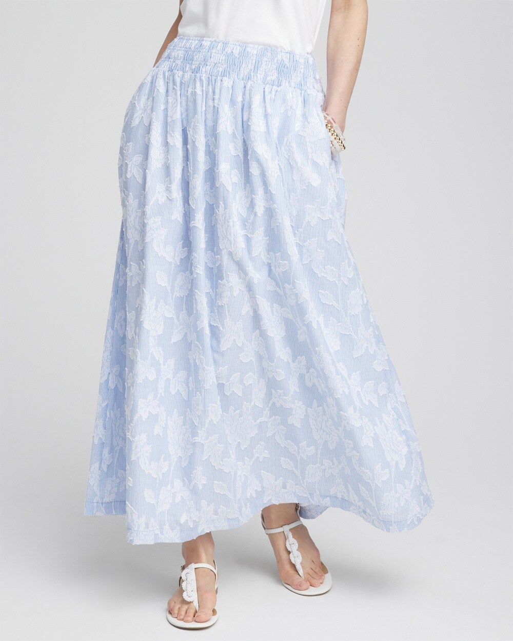 Floral Jacquard Maxi Skirt