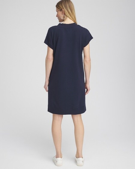 Shop Chico's Gauze Dress In Navy Blue Size 0/2 |  Zenergy