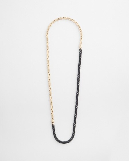 Shop Chico's Magneticmix Black Matte Necklace |