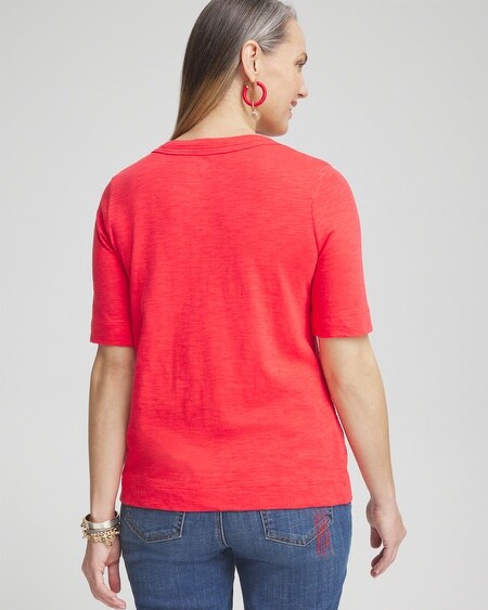 Shop Chico's Scoop Neck Tee In Watermelon Punch Size 16/18 |