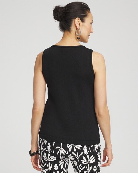 Shop Chico's Pointelle Tank In Black Size 20/22 |