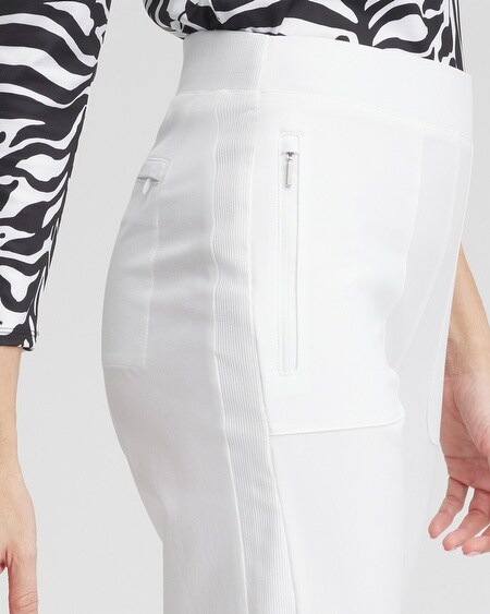 Shop Chico's Upf Sun Protection Rib Mix Cropped Pants In White Size 16/18 |  Zenergy Activewear