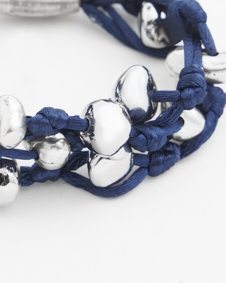 Shop Chico's Silk Cord Magnetic Bracelet |  In Silver