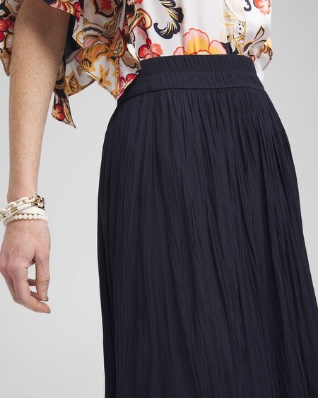 Shop Chico's Pull-on Maxi Skirt In Navy Blue Size 16p/18p |
