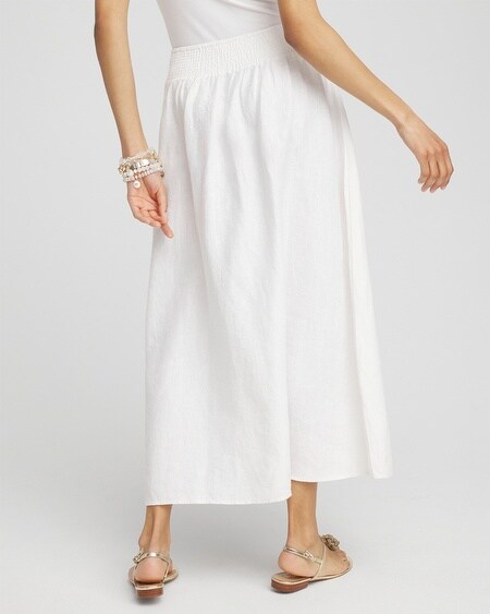 Shop Chico's Linen A-line Midi Skirt In White Size 20/22 |