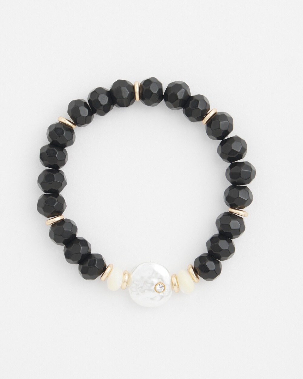 Agate & Mother of Pearl Hero Stretch Bracelet